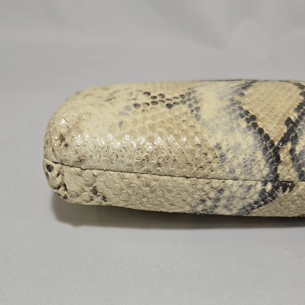 Coach GD/Natural Snake Pattern Leather Small Clutch Purse